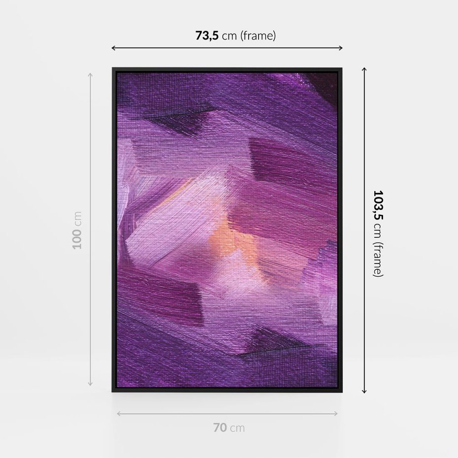 Obraz w ramie 70x100 - Abstrakcyjna gra kolorów - abstrakcja, akwarela - rama czarna