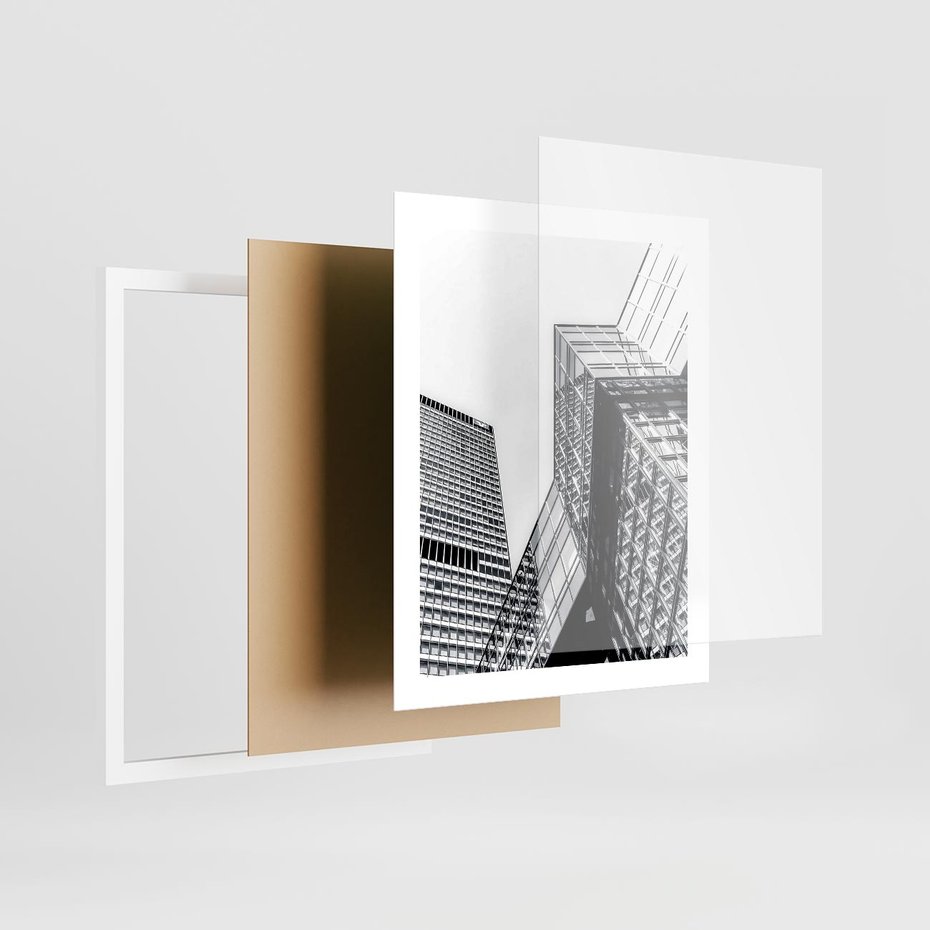 Plakat w ramie 40x50 - Fotografia Wieżowców - architektura, budynki - rama biała