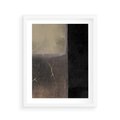 Plakat w ramie 40x50 - Kształty Urywane - mroczny plakat, nowoczesne wnętrza - rama biała