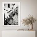 Plakat bez ramy 50x70 - Rower w Kontraście - rower, czarno