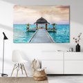 Obraz na płótnie 100x70 - Morski Pomost - morze, pomost