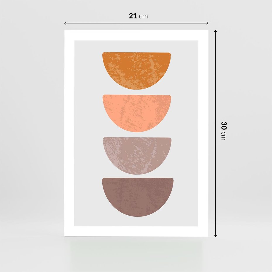 Plakat bez ramy 21x30 - Minimalizm i Geometria - minimalistyczny obraz, mid-century styl