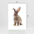 Plakat bez ramy 21x30 - Delikatna Zwierzęca Uroda - królik, zwierzę