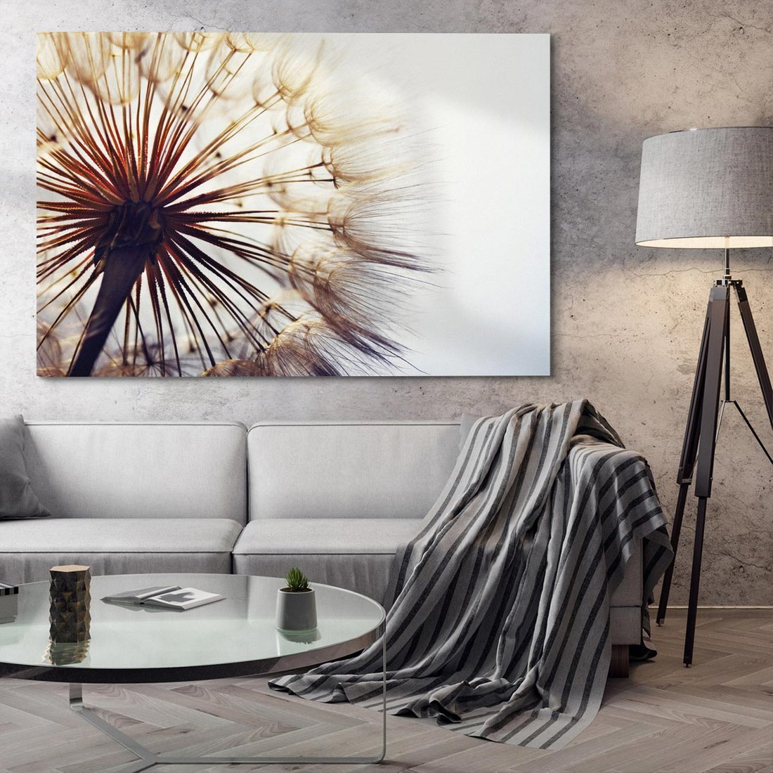 Obraz na płótnie 120x80 - Makro piękno dmuchawca - makro, dmuchawiec