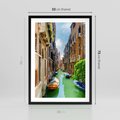 Plakat w ramie 50x70 - Wenecja: romantyczne miasto wodnych dróg - Wenecja, Włochy - rama czarna