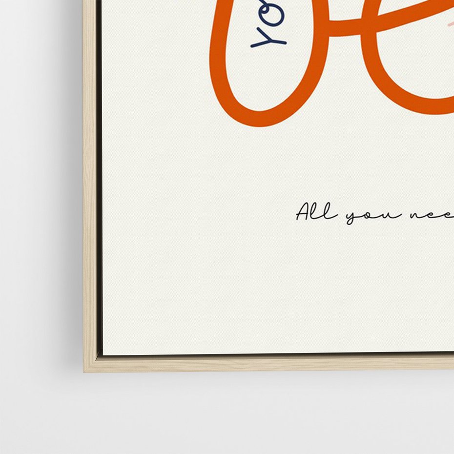 Obraz w ramie 50x70 - Pastelowa Siła Miłości - miłość, love - rama drewno