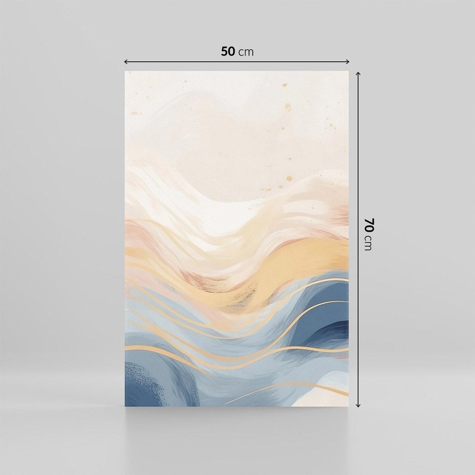 Obraz na płótnie 50x70 - Ukojenie Współczesności - abstrakcyjne fale, gładkie linie