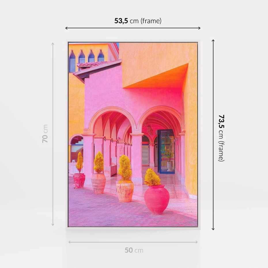 Obraz w ramie 50x70 - Marokańskie pastele - marokański, pastele - rama biała