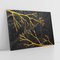 Obraz na płótnie 120x80 - Marmurowe Drzewa Snu - złote gałęzie, drzewa