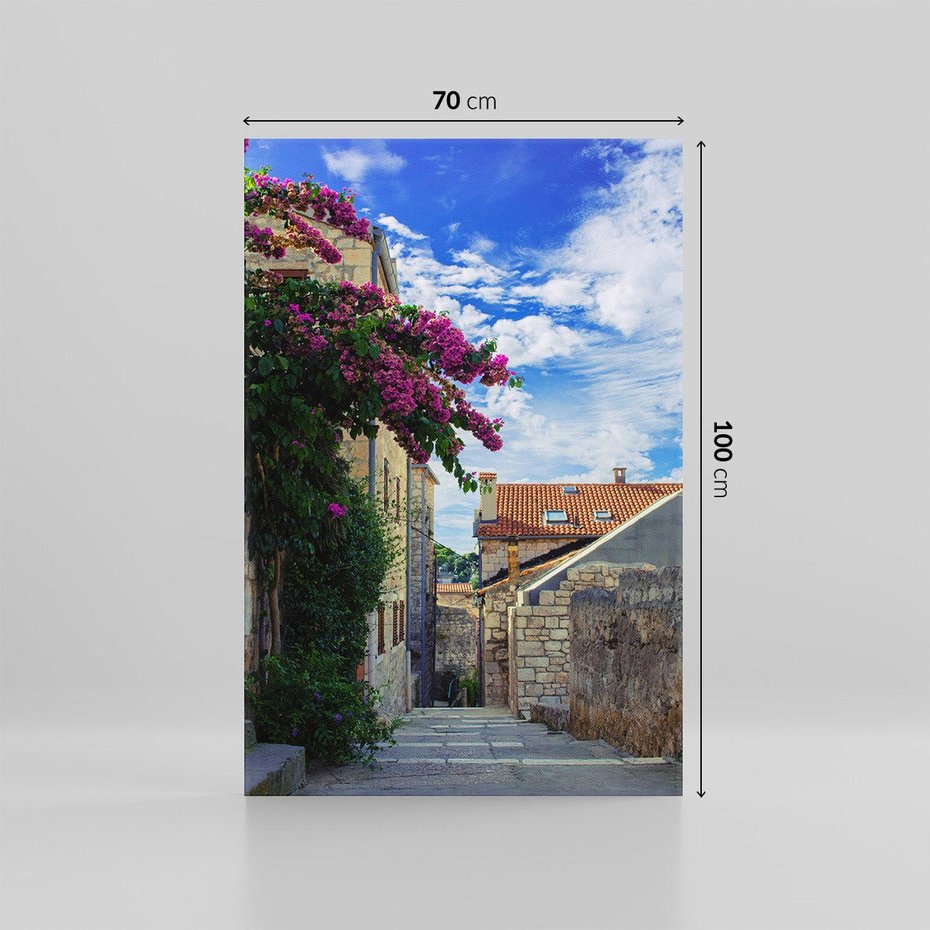 Obraz na płótnie 70x100 - Uliczka: perspektywa w mieście - uliczka, perspektywa