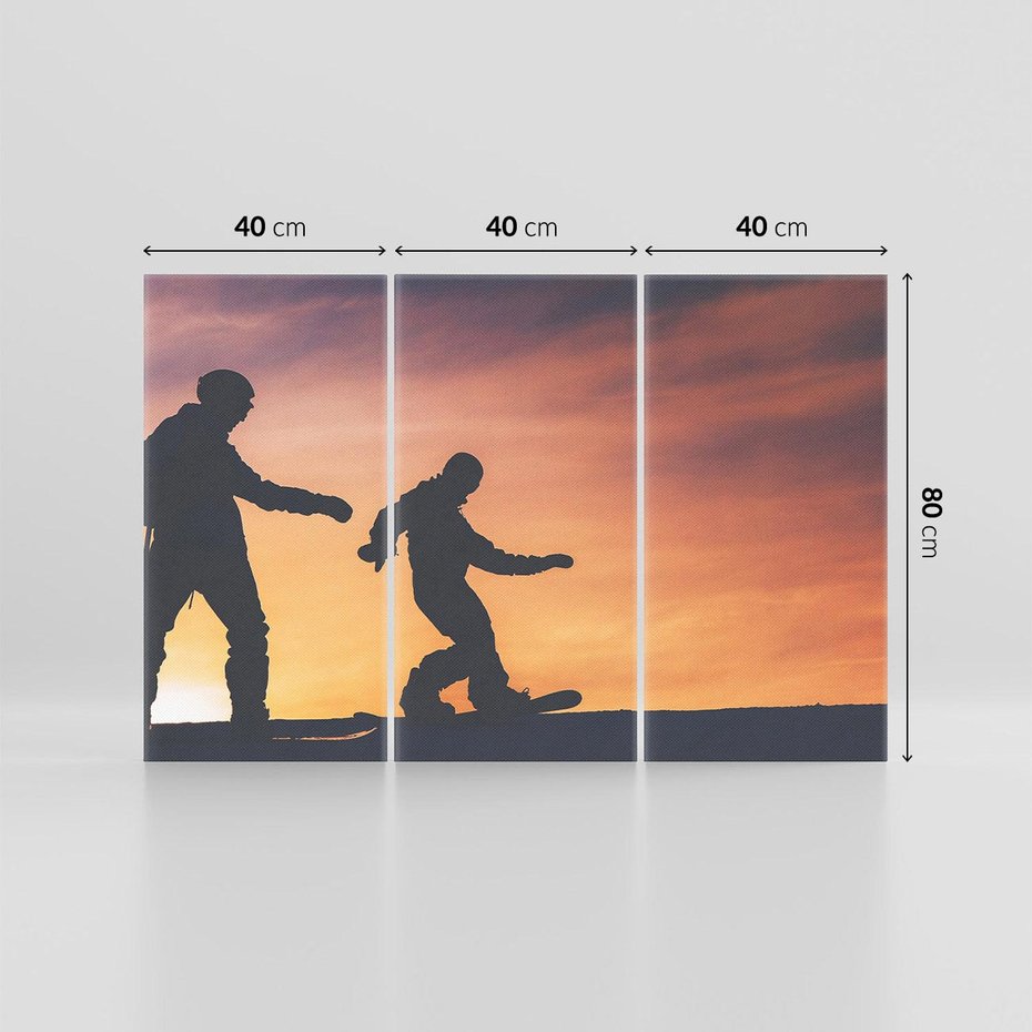 Obraz na płótnie 120x80 - Śnieżne Szaleństwo na Desce Snowboardowej - snowboard, zima