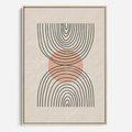 Obraz w ramie 70x100 - Nowy Rytuał - abstrakcyjna sztuka, boho kształty - rama drewno