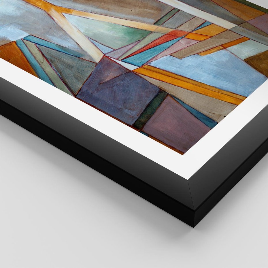 Plakat w ramie 30x40 - Geometria abstrakcji - abstrakcja, geometria - rama czarna