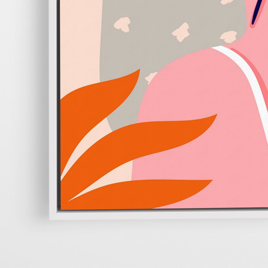 Obraz w ramie 50x70 - Kobieca Esencja - nowoczesny plakat, styl retro - rama biała