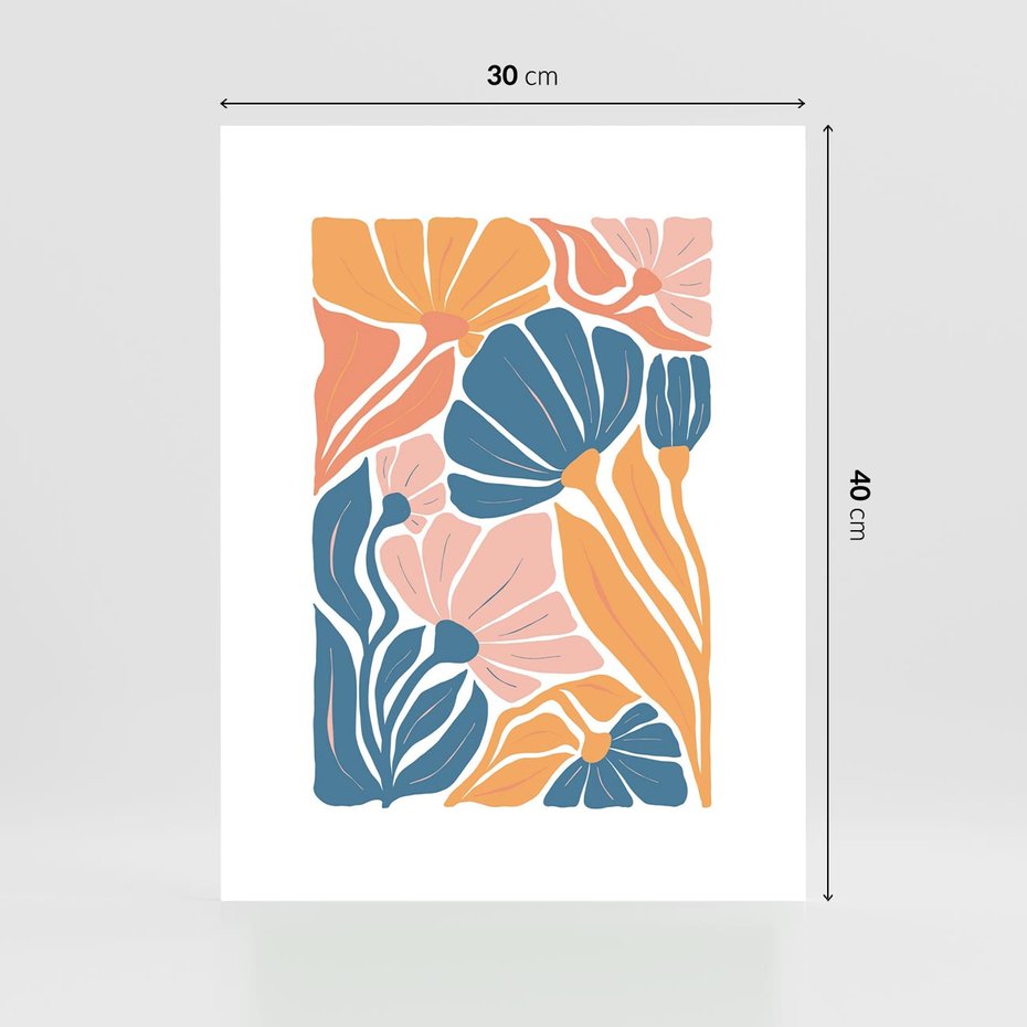 Plakat bez ramy 30x40 - Wibracje Kolorowych Wiatrów - kwiaty, pastelowe kolory