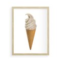 Plakat w ramie 50x70 - Rozkoszna Chłodząca Radość - lody, lód - rama drewno