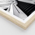Plakat w ramie 50x70 - Współczesne Kształty - architektura, nowoczesne formy - rama drewno