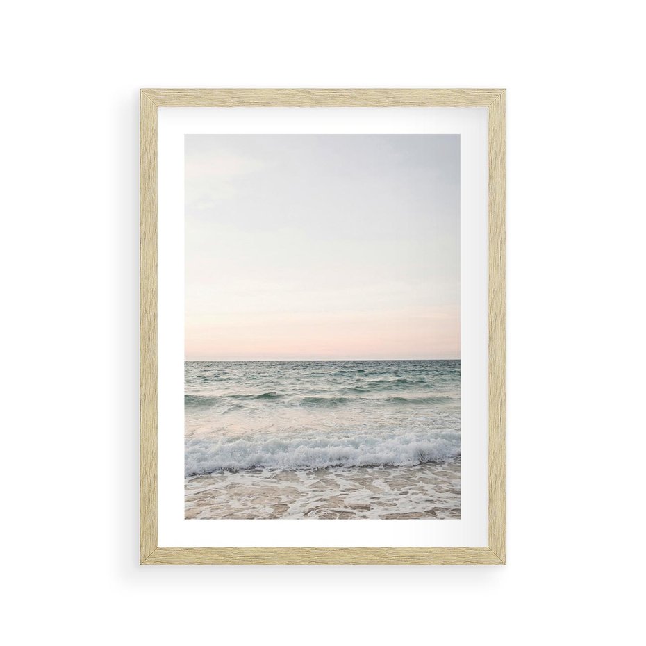Plakat w ramie 30x40 - Morze i Fale - morze, fale - rama drewno