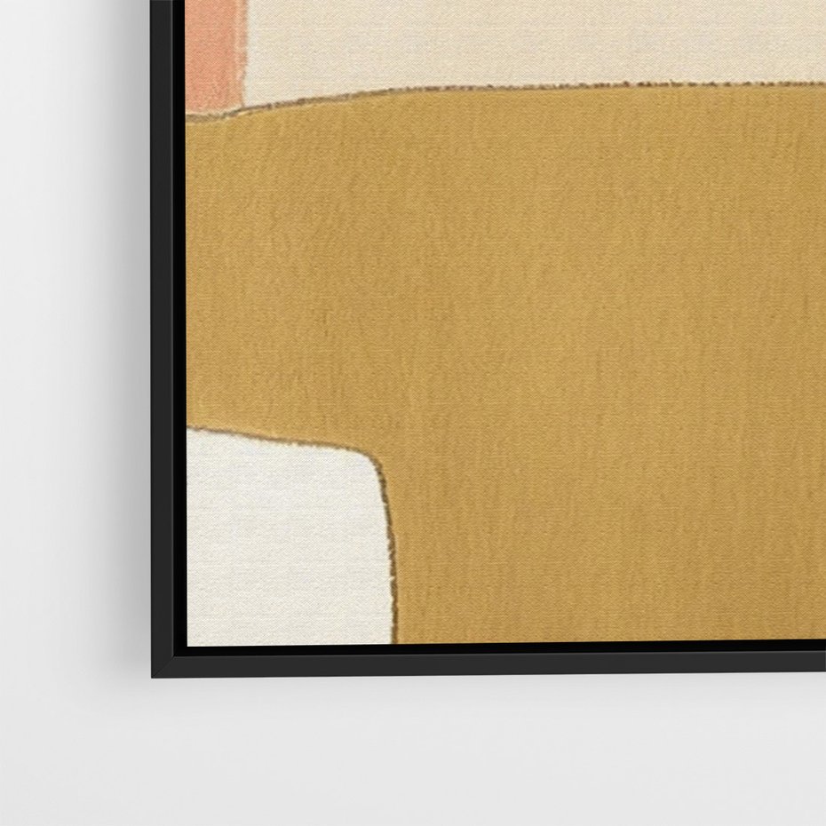 Obraz w ramie 70x100 - Pasy Abstrakcji - kolorowe pasy, plamy koloru - rama czarna