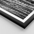 Plakat w ramie 30x40 - Kontrast Monochromatyczny - brzozy, czarno - rama czarna