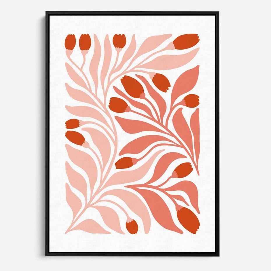 Obraz w ramie 50x70 - Nieskrępowane wyobraźnie kolorów - kwiaty, pastelowe kolory - rama czarna