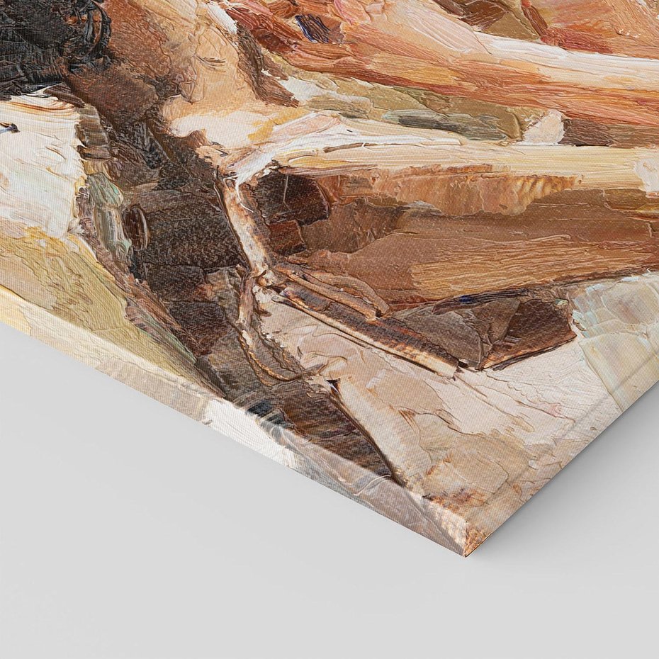 Obraz na płótnie 70x70 - Wibracje - portret, kobieta