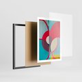 Plakat w ramie 50x70 - Kolorowe Odsłony Inspiracji - abstrakcyjny obraz, olejny - rama czarna