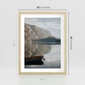 Plakat w ramie 30x40 - Refleksje Natury - morze, łódka - rama drewno