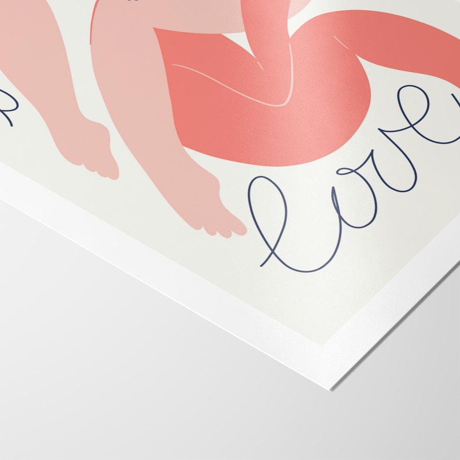 Plakat bez ramy 40x50 - Dźwięk ciszy na płótnie - para zakochanych, graficzny obraz