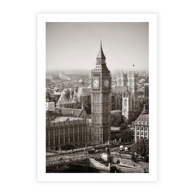 Plakat bez ramy 30x40 - Magiczna esencja Londynu: Big Ben i miasto - Big Ben, Londyn