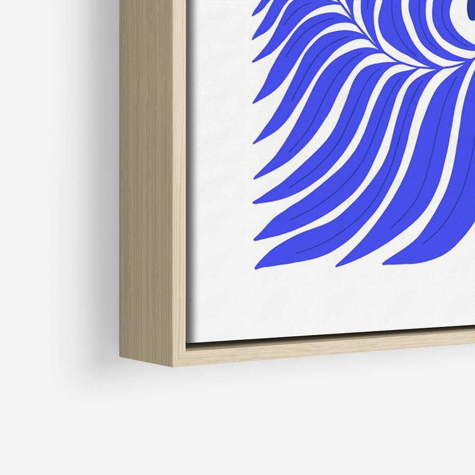 Obraz w ramie 50x70 - Etniczne Rekwizyty - etniczne roślinne wzory, granat - rama drewno