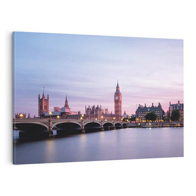 Obraz na płótnie 70x50 - Londyn - Big Ben nad rzeką, UK - Londyn, Big Ben