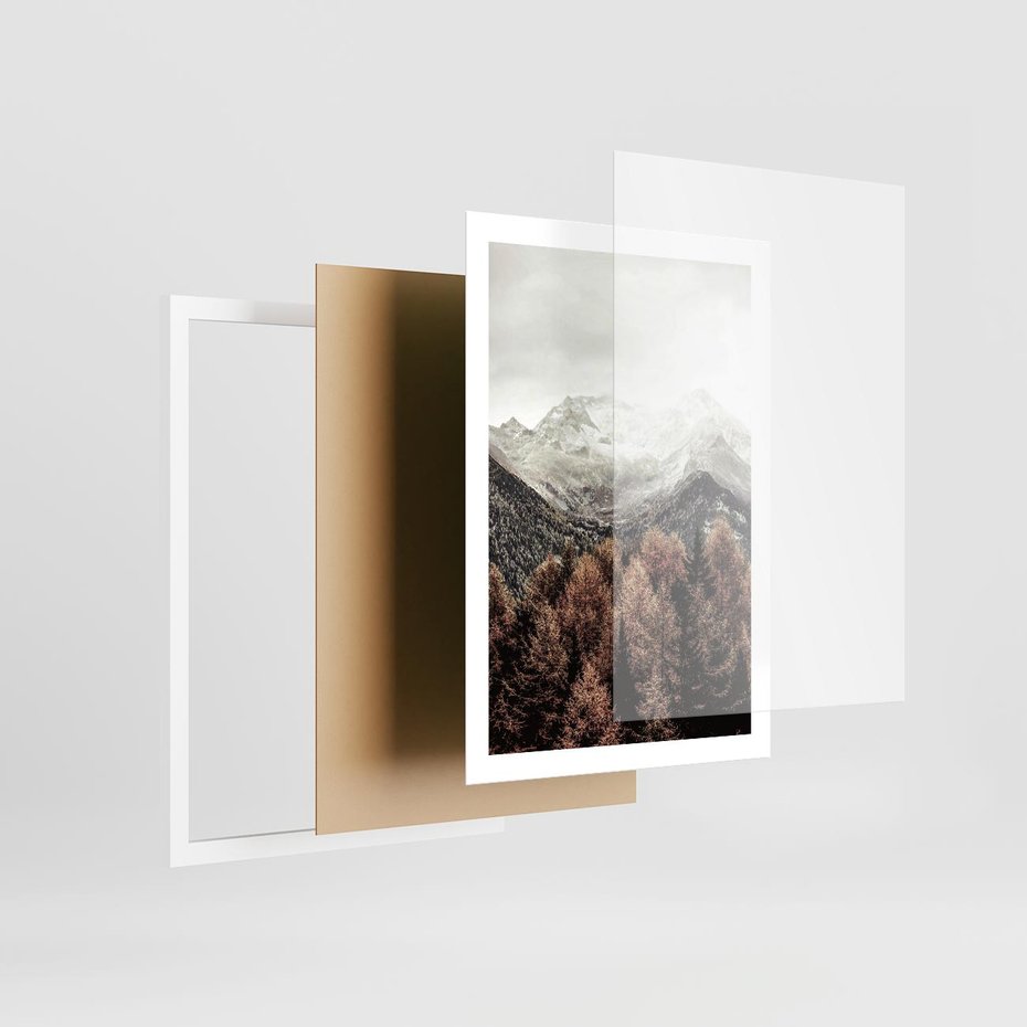Plakat w ramie 50x70 - Jesienna Przyroda - góry, jesień - rama biała