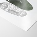 Plakat bez ramy 21x30 - Przesunięte Jabłko - minimalistyczny plakat, jabłko