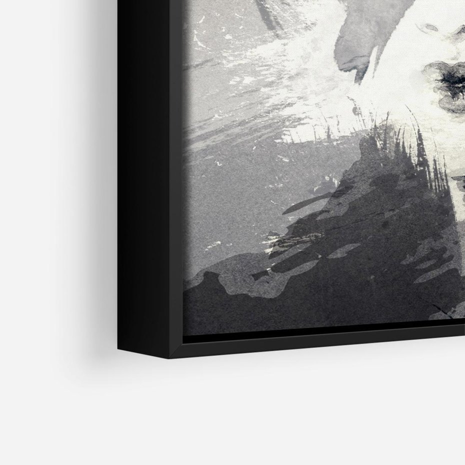 Obraz w ramie 50x50 - Abstrakcyjna wizja kobiety - abstrakcja, kobieta - rama czarna
