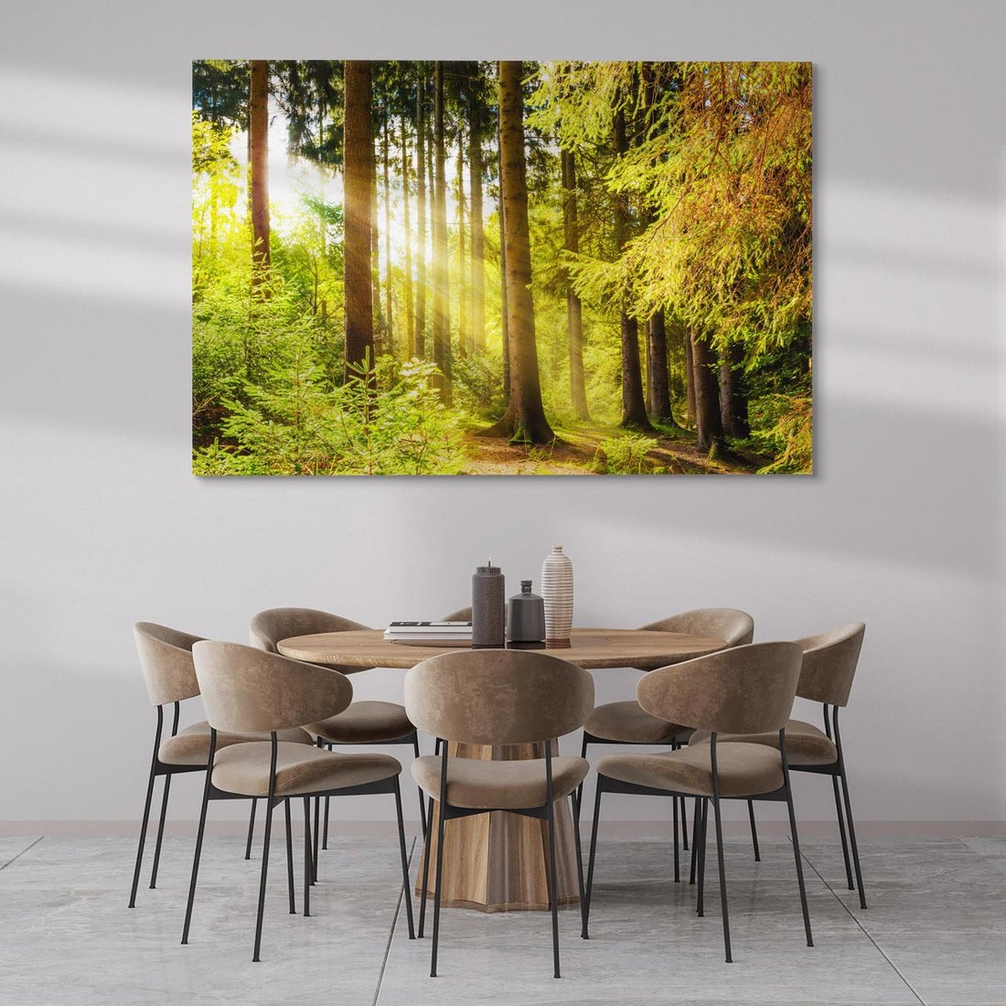 Obraz na płótnie 120x80 - Mistyka lasu - las, drzewa