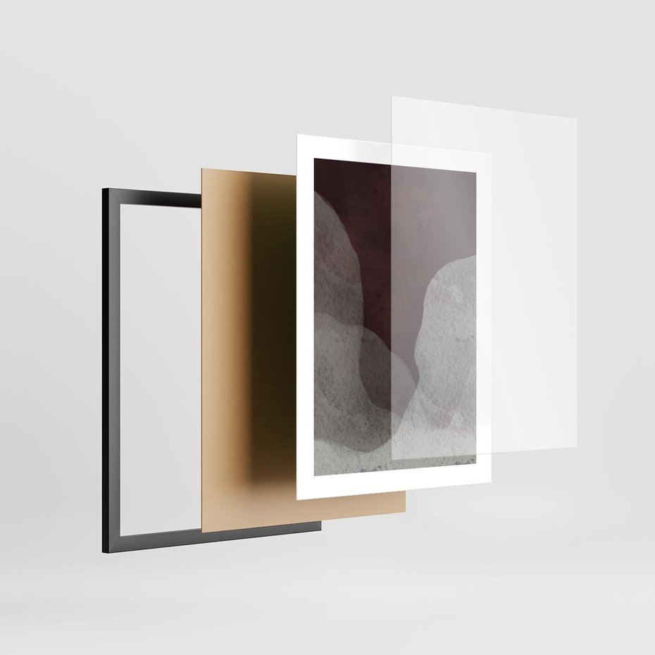 Plakat w ramie 30x40 - Zaklęte Zaburzenia - mroczny plakat, nowoczesne wnętrza - rama czarna