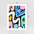 Plakat bez ramy 30x40 - Komiksowe Formy - abstrakcyjne formy, komiksowy styl