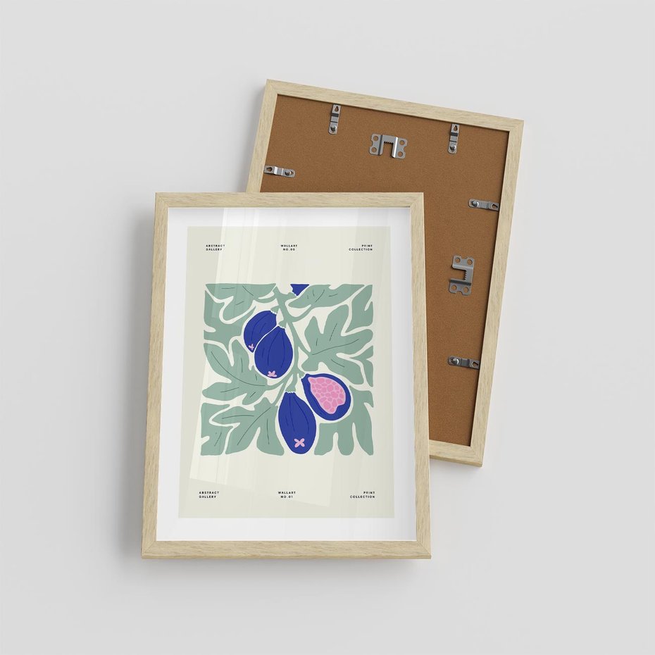 Plakat w ramie 30x40 - Symfonia Przestrzeni - figi, plakat - rama drewno