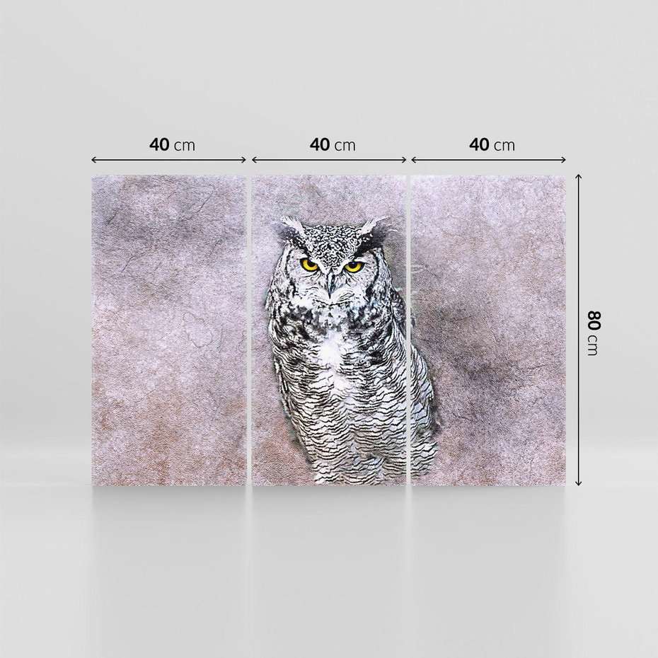 Obraz na płótnie 120x80 - Sztuka abstrakcyjna: Pies - sowa, sztuka