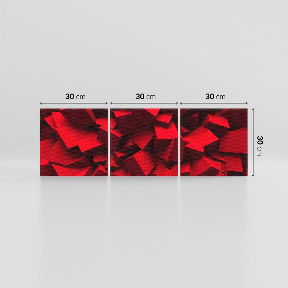 Obraz na płótnie 90x30 - Geometryczny 3D - abstrakcyjna kompozycja - geometryczny, 3D