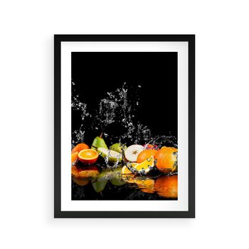 Plakat w ramie 40x50 - Owoce w Restauracji - owoce, kuchnia - rama czarna