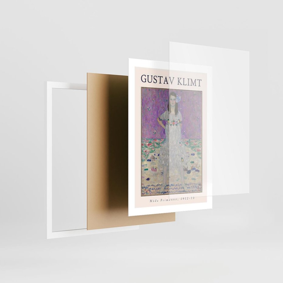 Plakat w ramie 50x70 - Gustav Klimt: Reprodukcja - reprodukcja, gustav klimt - rama biała