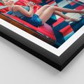 Plakat w ramie 50x70 - Stylowa Elegancja - retro, pinup - rama czarna