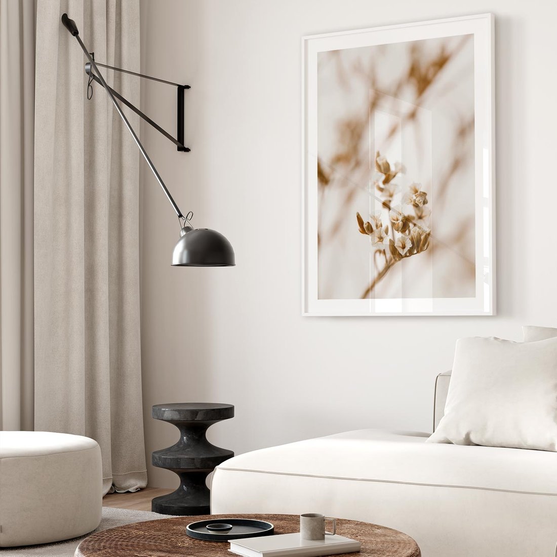 Plakat bez ramy 21x30 - Kwiatowa suchość - kwiaty, susz