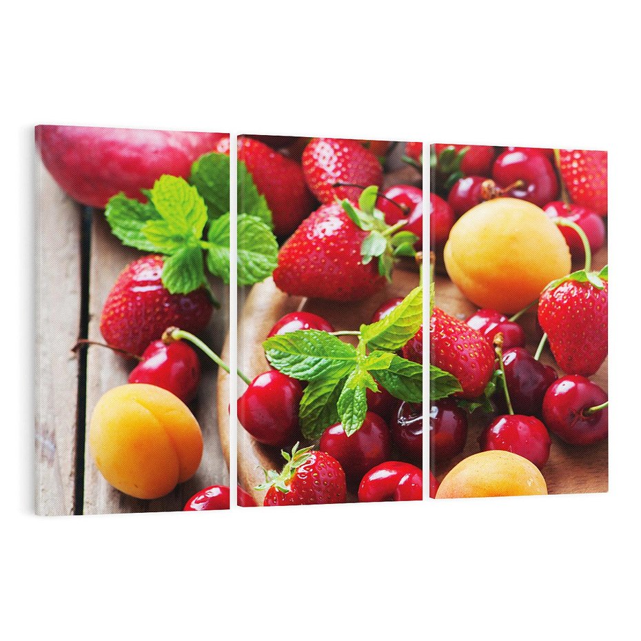 Obraz na płótnie 120x80 - Owoce w restauracji artystycznie - owoce, restauracja