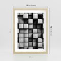 Plakat w ramie 30x40 - Geometryczne Elegancje - nowoczesny, geometryczny - rama drewno