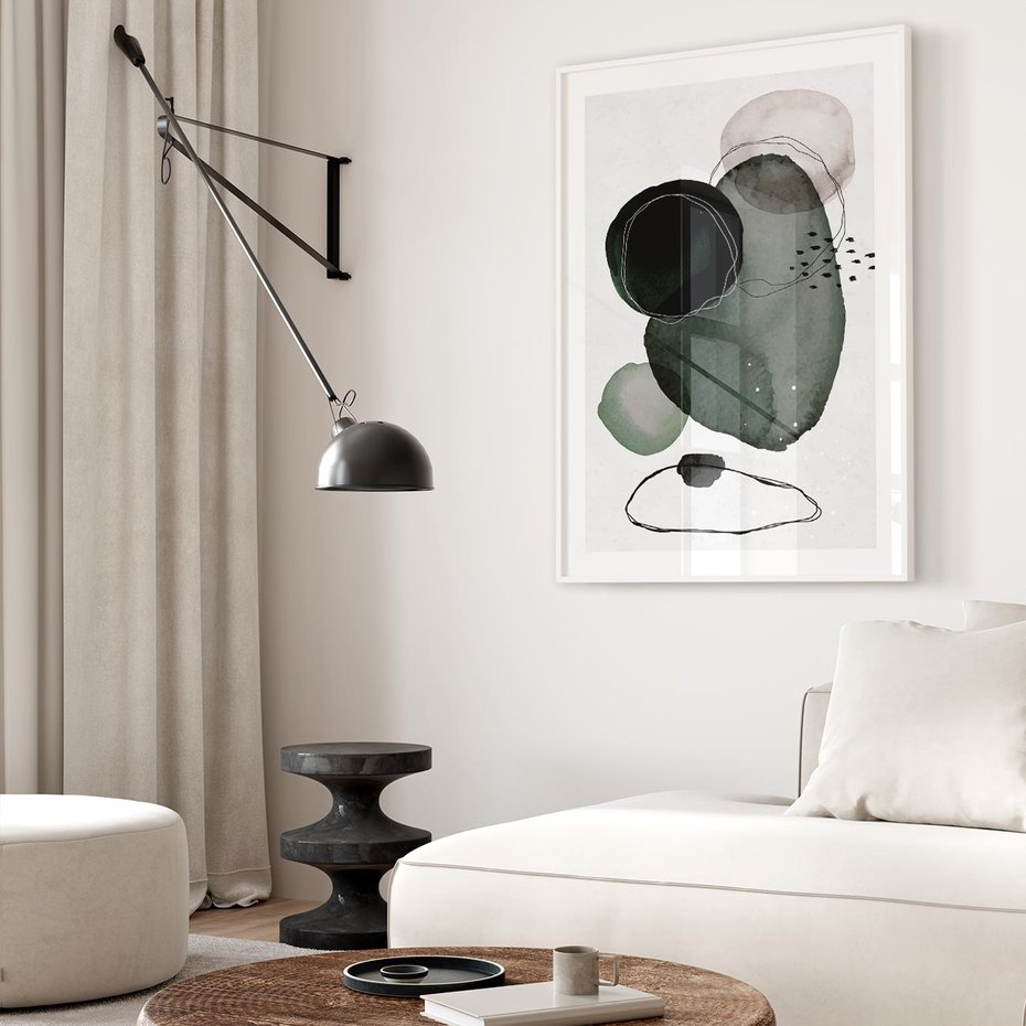 Plakat bez ramy 21x30 - Abstrakcyjne Plamy w Akwareli - abstrakcyjne akwarelowe plamy