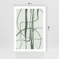 Plakat bez ramy 21x30 - Zielony Spokój - zielona abstrakcja, spokojny plakat