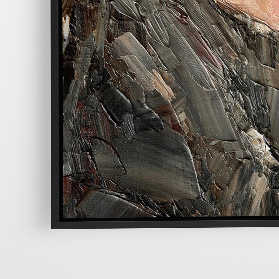 Obraz w ramie 70x50 - Esencja - kobieta wino obraz impresonizm olej na płótnie - rama czarna